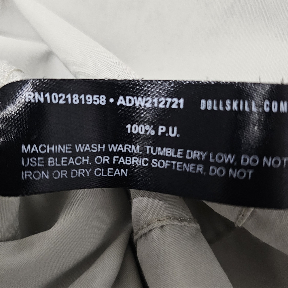 Darker Waves Techwear Cargo Pants Cream Utility Strap Cyber Goth Y2k Size M View 5